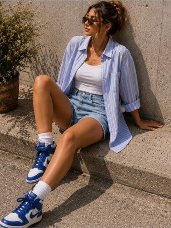 Nike Other - Nike Dunk High Blue White High Top Sneakers Men’s / Women’s Retro Streetwear